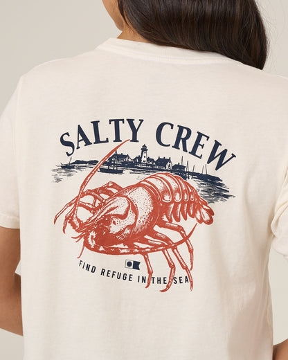 AMERICAN CATCH BF TEE - Off White | Salty Crew Premium