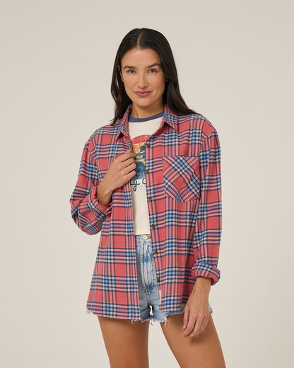 OUT WEST FLANNEL - Rose | Salty Crew Premium