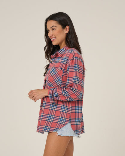 OUT WEST FLANNEL - Rose | Salty Crew Premium