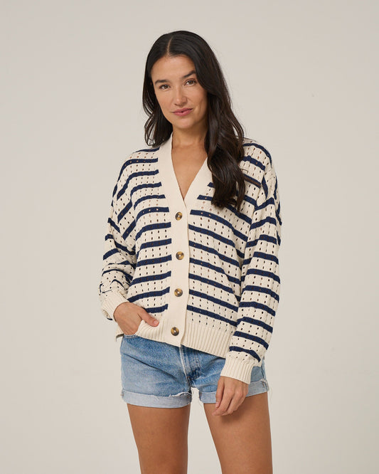 CAPTAINS CARDIGAN - Off White | Salty Crew Premium