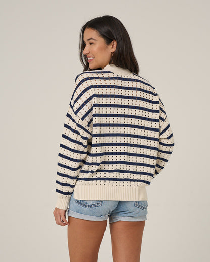 CAPTAINS CARDIGAN - Off White | Salty Crew Premium