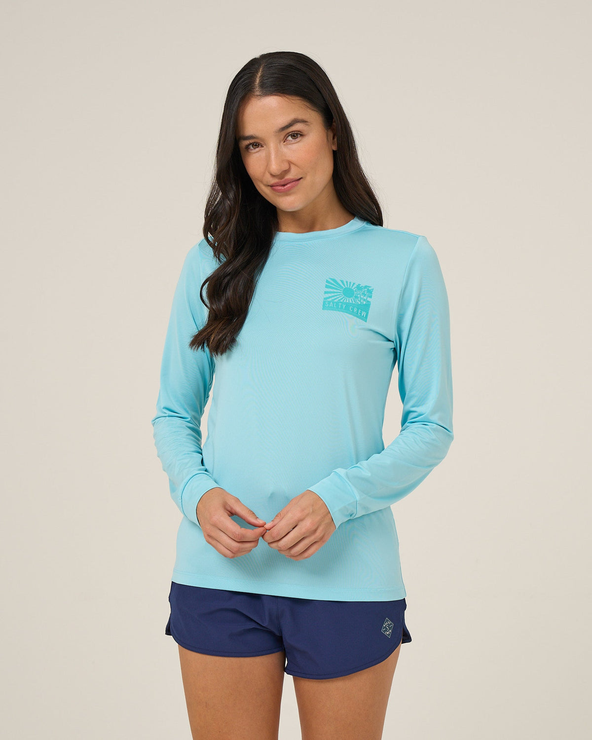 RISE AND SMILE SUNSHIRT - Aquamarine | Salty Crew Premium