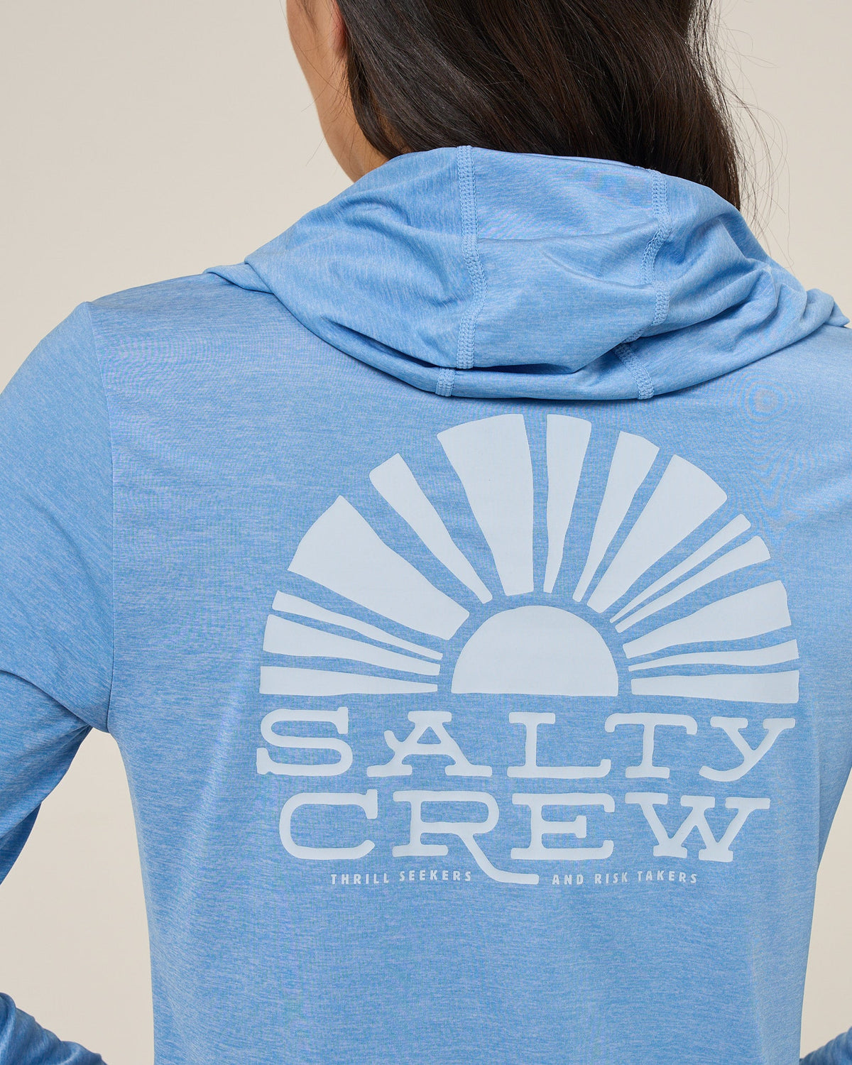 SUNSHINE HOODED SUNSHIRT - Ash Blue | Salty Crew Premium