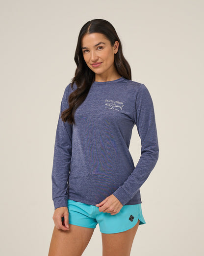 SHARK ANATOMY SUNSHIRT - Bright Navy | Salty Crew Premium