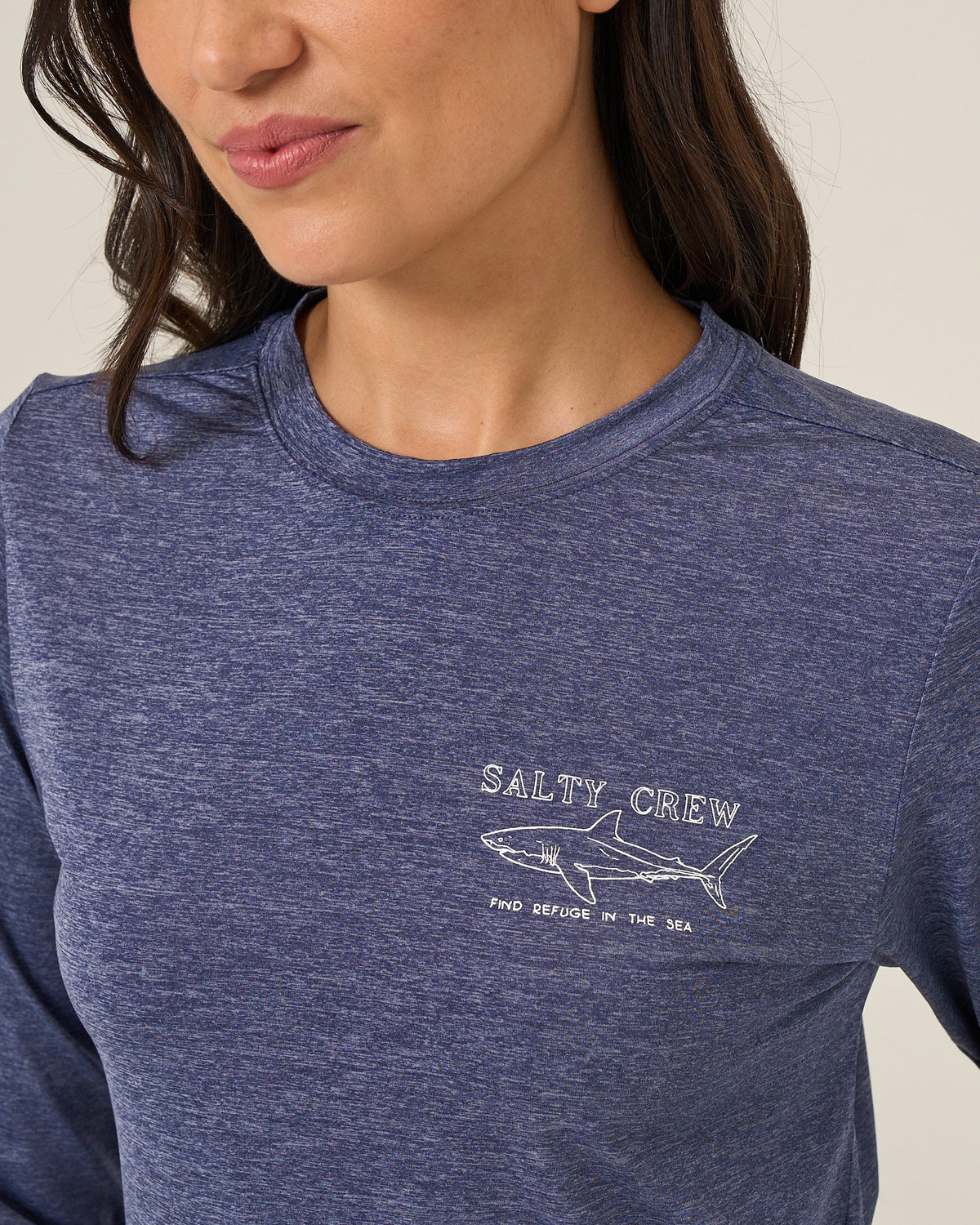 SHARK ANATOMY SUNSHIRT - Bright Navy | Salty Crew Premium