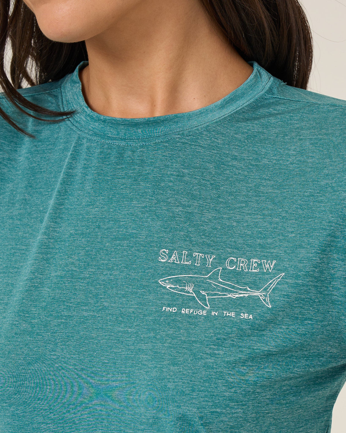 SHARK ANATOMY SUNSHIRT - Teal | Salty Crew Premium