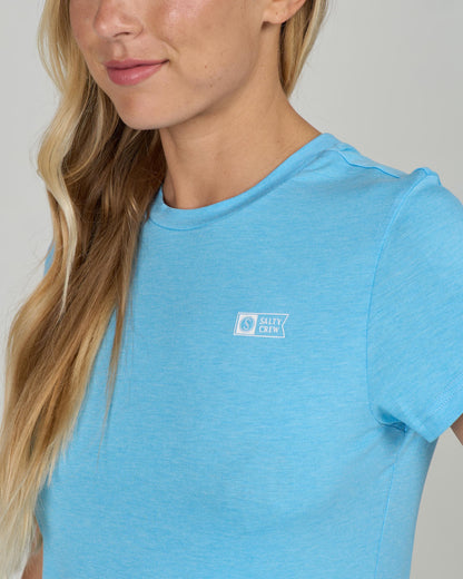 ALPHA TECH TEE - Pool Blue | Salty Crew Premium