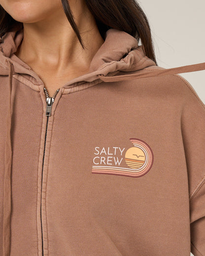 OMBRE WAVE HOODED ZIP - Mocha | Salty Crew Premium