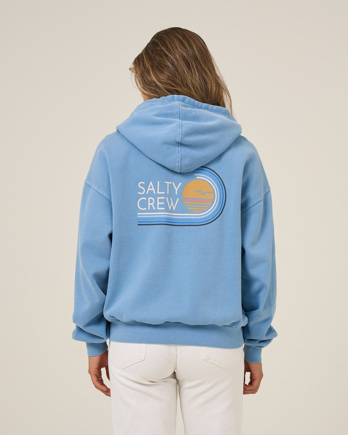 OMBRE WAVE HOODED ZIP - Ash Blue | Salty Crew Premium