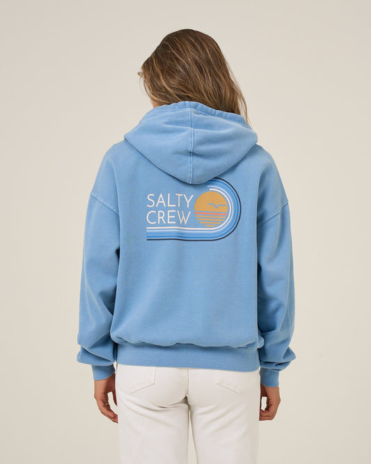 OMBRE WAVE HOODED ZIP - Ash Blue | Salty Crew Premium