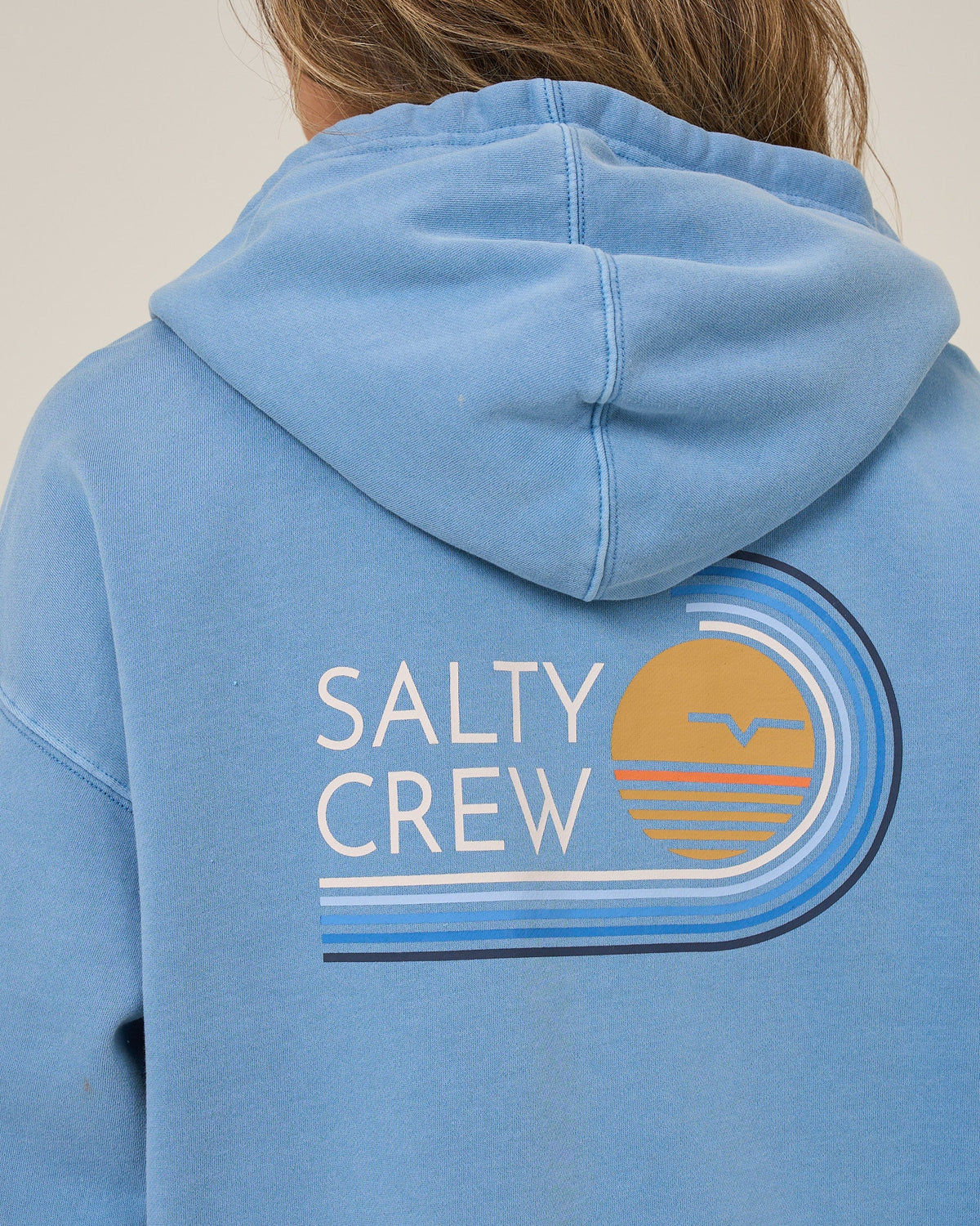 OMBRE WAVE HOODED ZIP - Ash Blue | Salty Crew Premium
