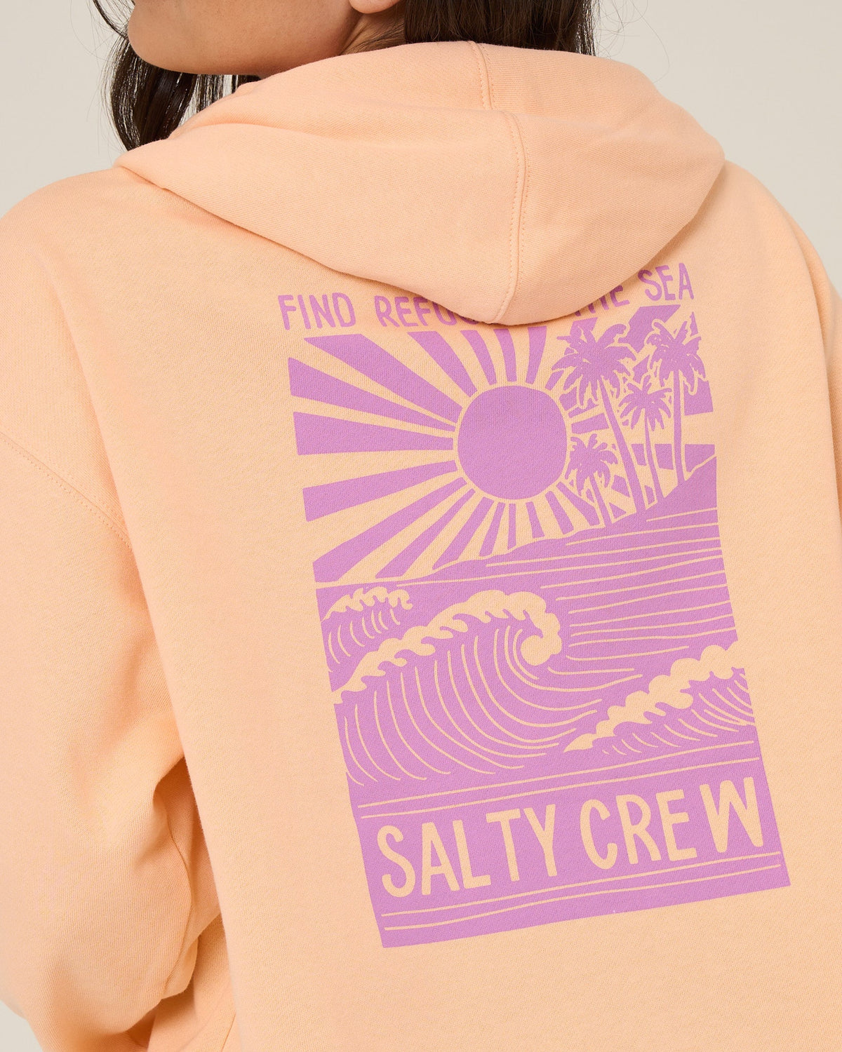 RISE AND SMILE HOODIE - Apricot | Salty Crew Premium