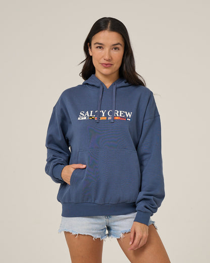FLAG HOODIE - Vintage Indigo | Salty Crew Premium