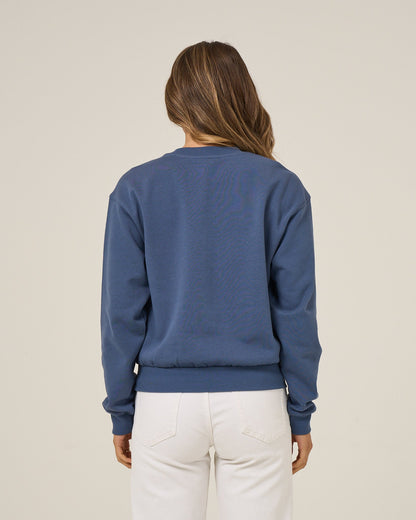 FISHING CLUB CREW FLEECE - Vintage Indigo | Salty Crew Premium