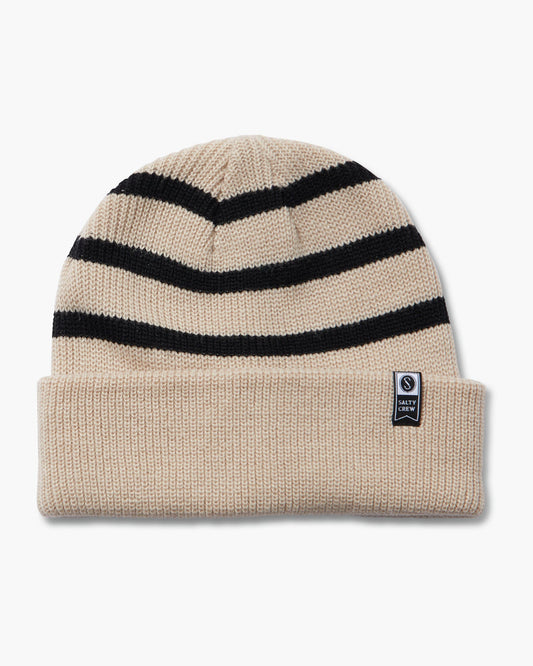 LIGHTHOUSE BEANIE - Oatmeal/Black | Salty Crew Premium