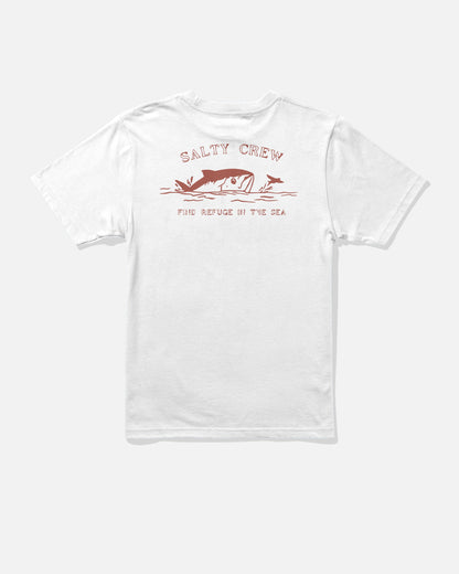 PEEKED BOYS SS TEE - White | Salty Crew Premium
