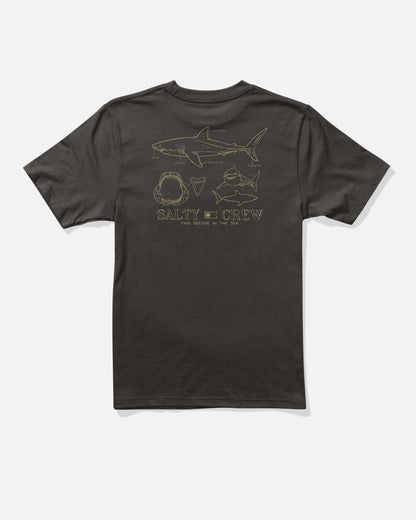 GREAT WHITE BOYS SS TEE - BLACK | Salty Crew Premium
