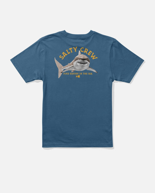 LURKING BOYS SS TEE - Cast Blue | Salty Crew Premium