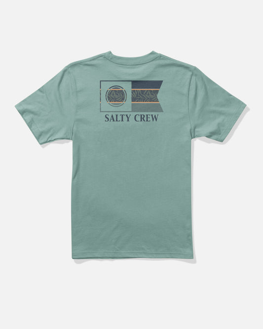 FLAGSHIP BOYS SS TEE - Mackerel | Salty Crew Premium