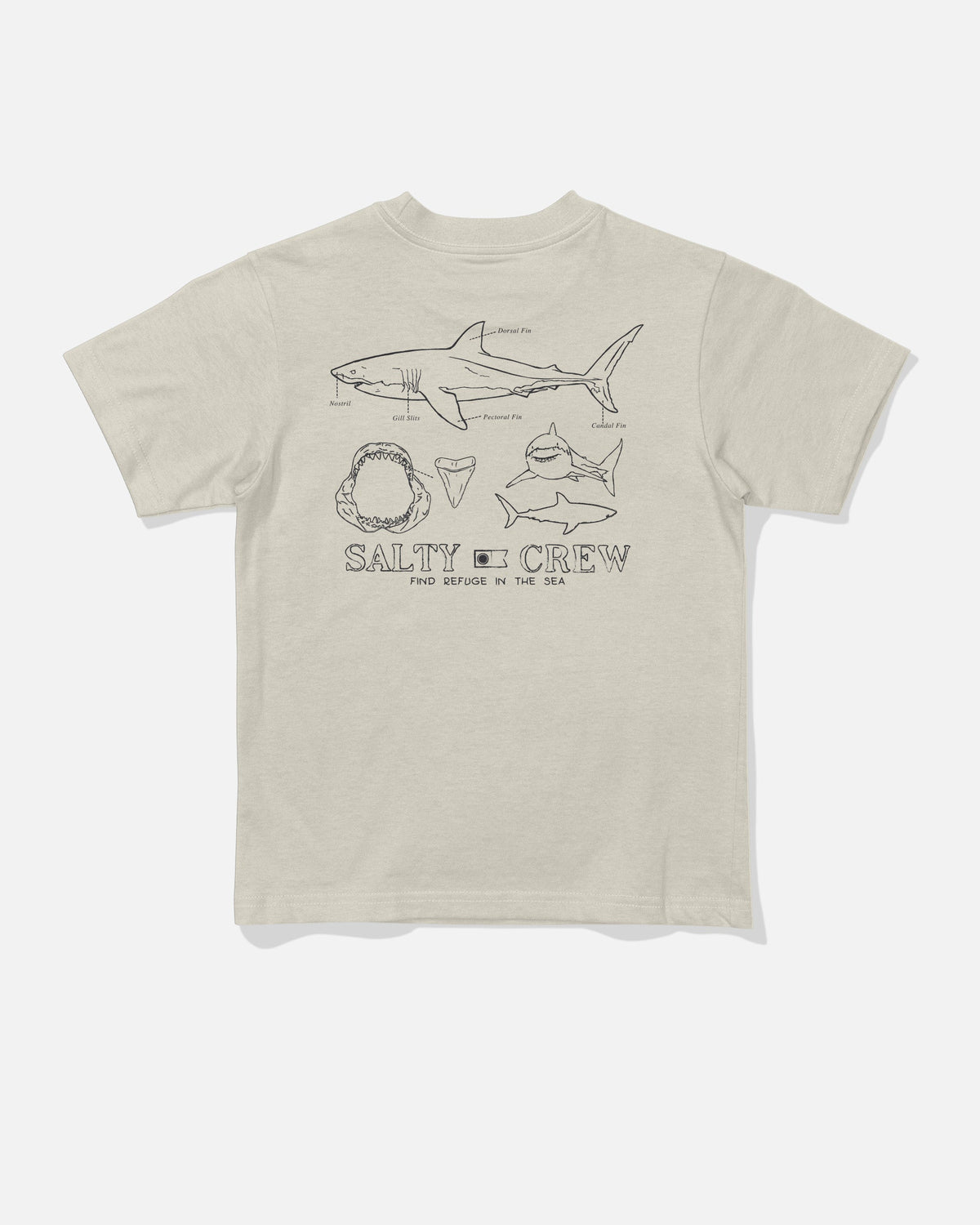 GREAT WHITE TDDLR SS TEE - Bone | Salty Crew Premium