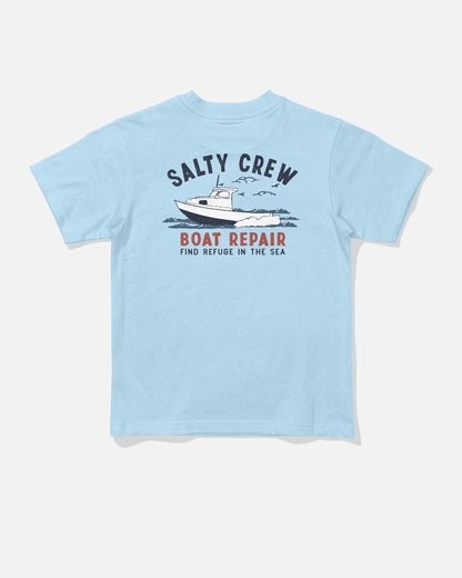 BOAT REPAIR TDDLR SS TEE - Clear Sky | Salty Crew Premium