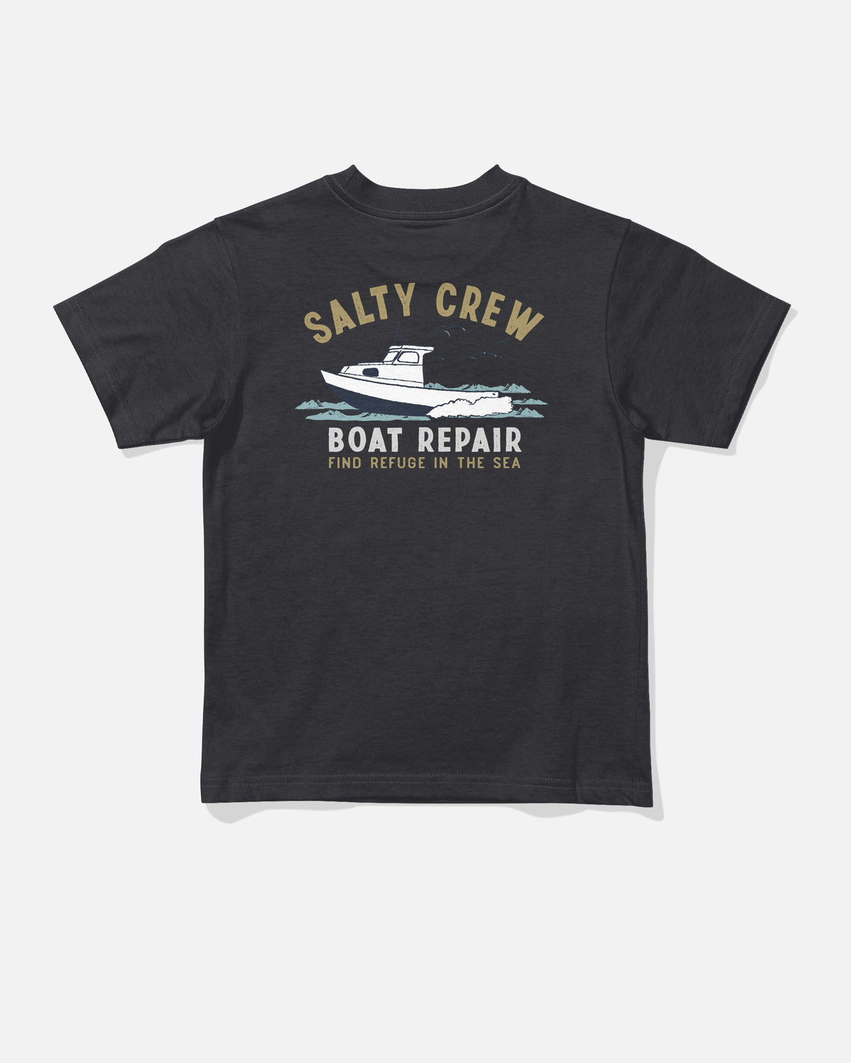 BOAT REPAIR TDDLR SS TEE - BLACK | Salty Crew Premium