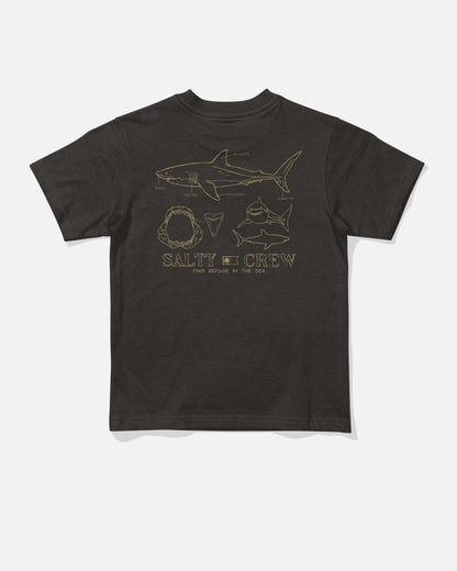 GREAT WHITE TDDLR SS TEE - BLACK | Salty Crew Premium
