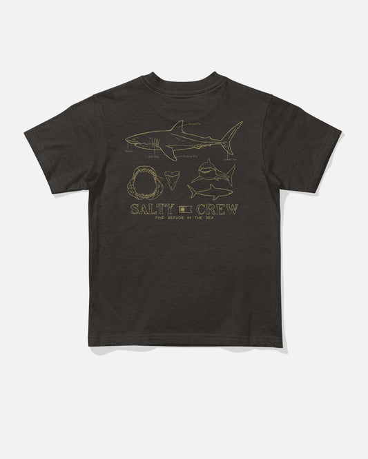 GREAT WHITE TDDLR SS TEE - BLACK | Salty Crew Premium