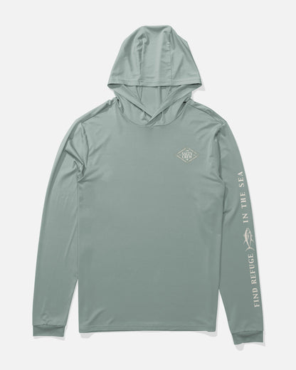 ICONIC BOYS HOOD SUNSHIRT - Jade | Salty Crew Premium