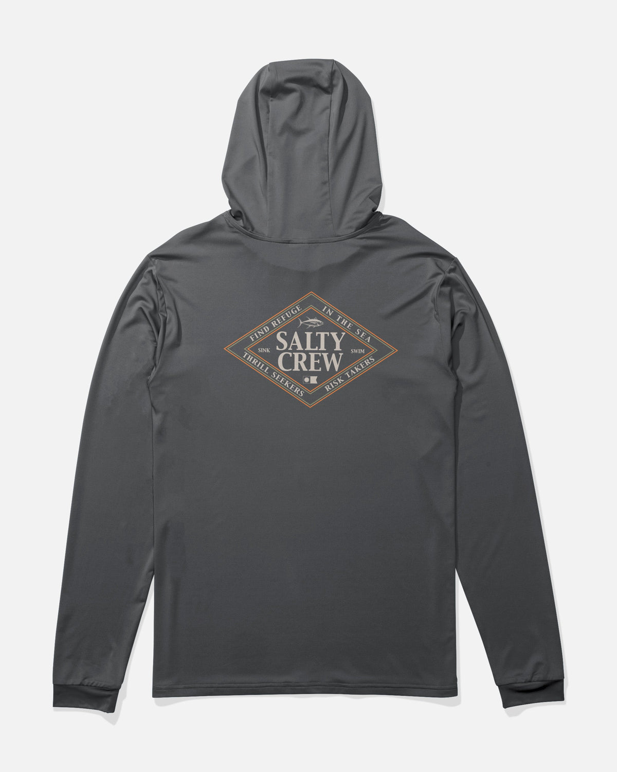 ICONIC BOYS HOOD SUNSHIRT - Charcoal | Salty Crew Premium