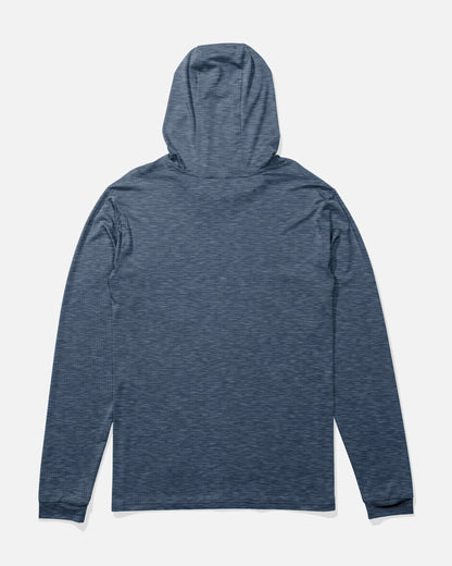RAIL BOYS HOOD SUNSHIRT - Navy Heather | Salty Crew Premium