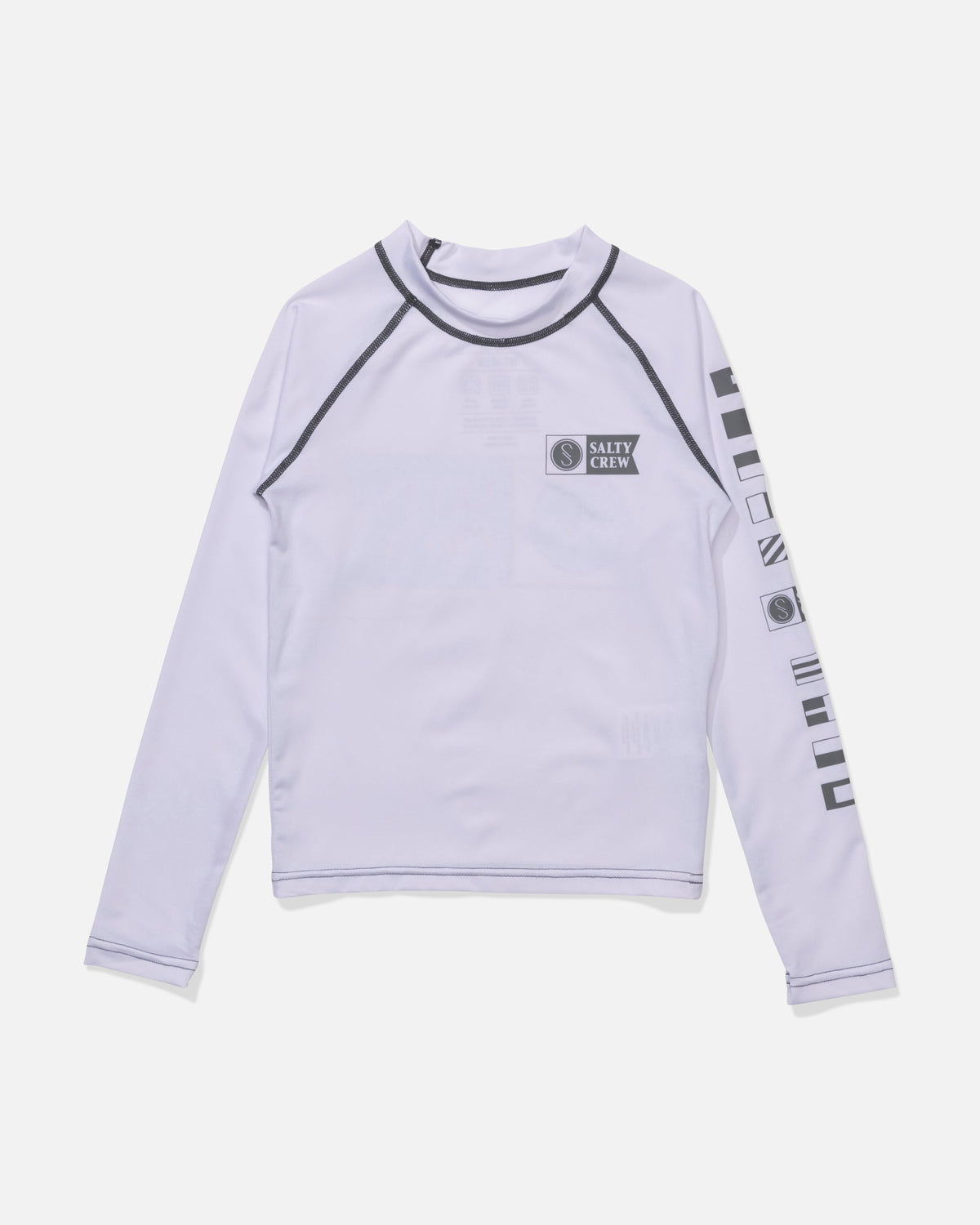 ALPHA BOYS LS RASHGAURD - White | Salty Crew Premium