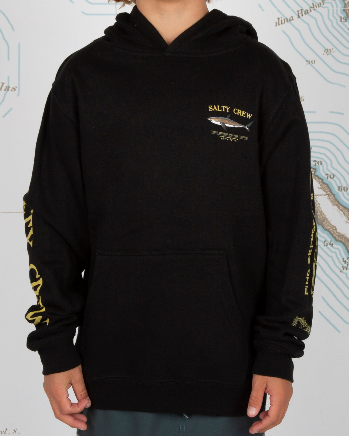 Salty Crew - Bruce Black Boys Hood Fleece | Salty Crew Premium