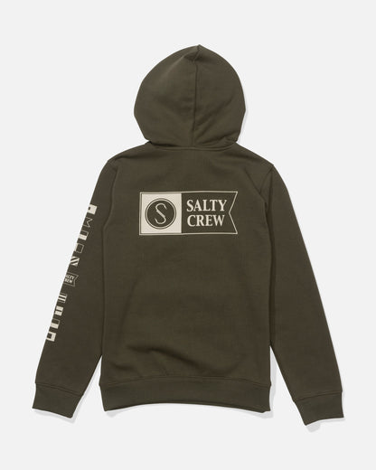 ALPHA CLR BLCK BOY FLEECE - Olive Stone | Salty Crew Premium