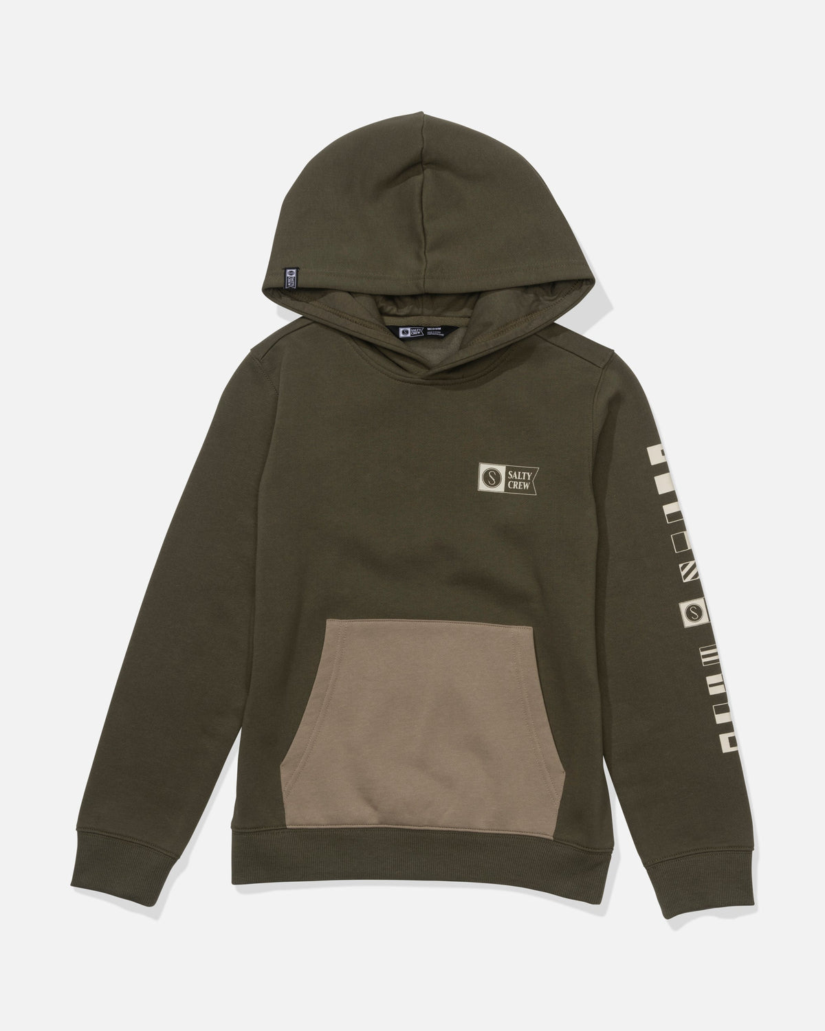 ALPHA CLR BLCK BOY FLEECE - Olive Stone | Salty Crew Premium