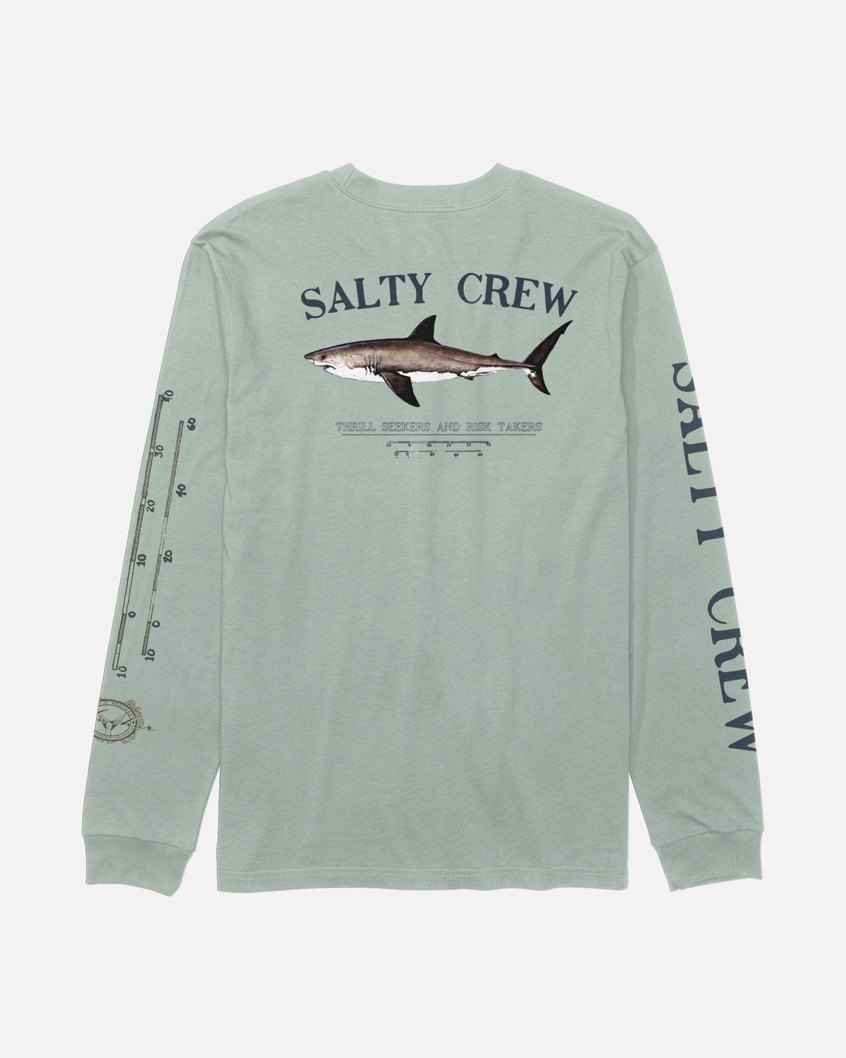 BRUCE BOYS LS TEE - Aqua Grey | Salty Crew Premium
