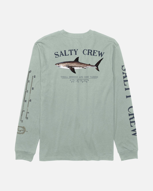 BRUCE BOYS LS TEE - Aqua Grey | Salty Crew Premium