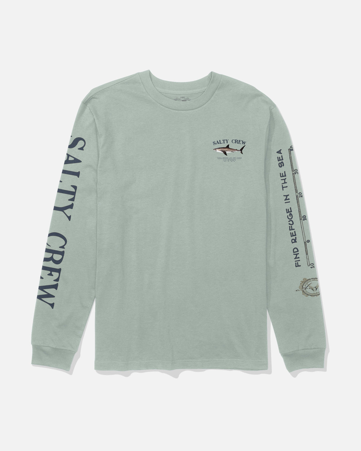 BRUCE BOYS LS TEE - Aqua Grey | Salty Crew Premium