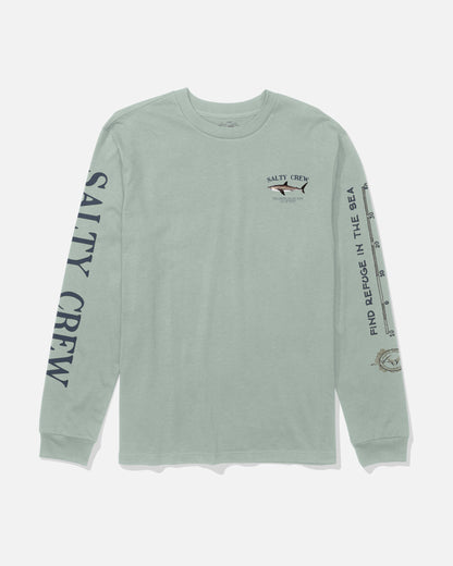 BRUCE BOYS LS TEE - Aqua Grey | Salty Crew Premium