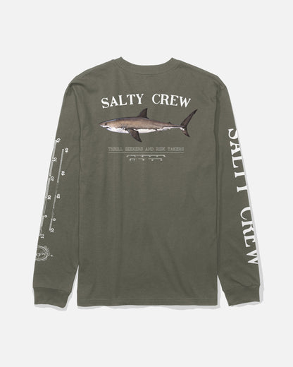 BRUCE BOYS LS TEE - Dusty Olive | Salty Crew Premium
