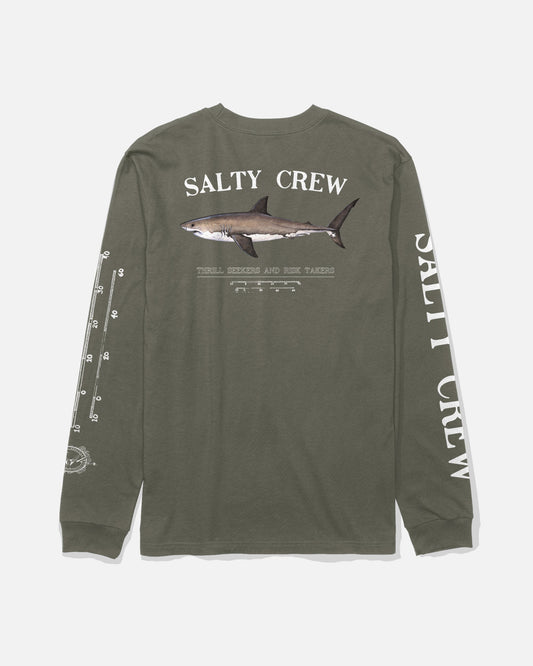 BRUCE BOYS LS TEE - Dusty Olive | Salty Crew Premium