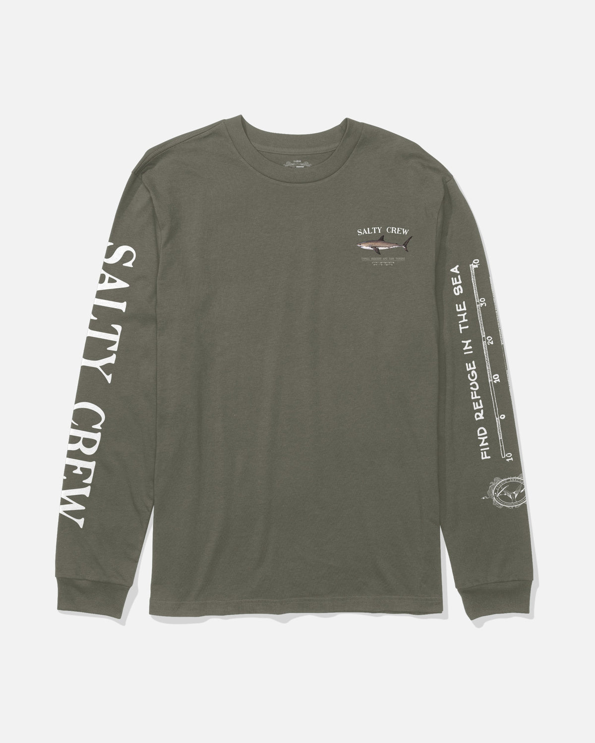 BRUCE BOYS LS TEE - Dusty Olive | Salty Crew Premium
