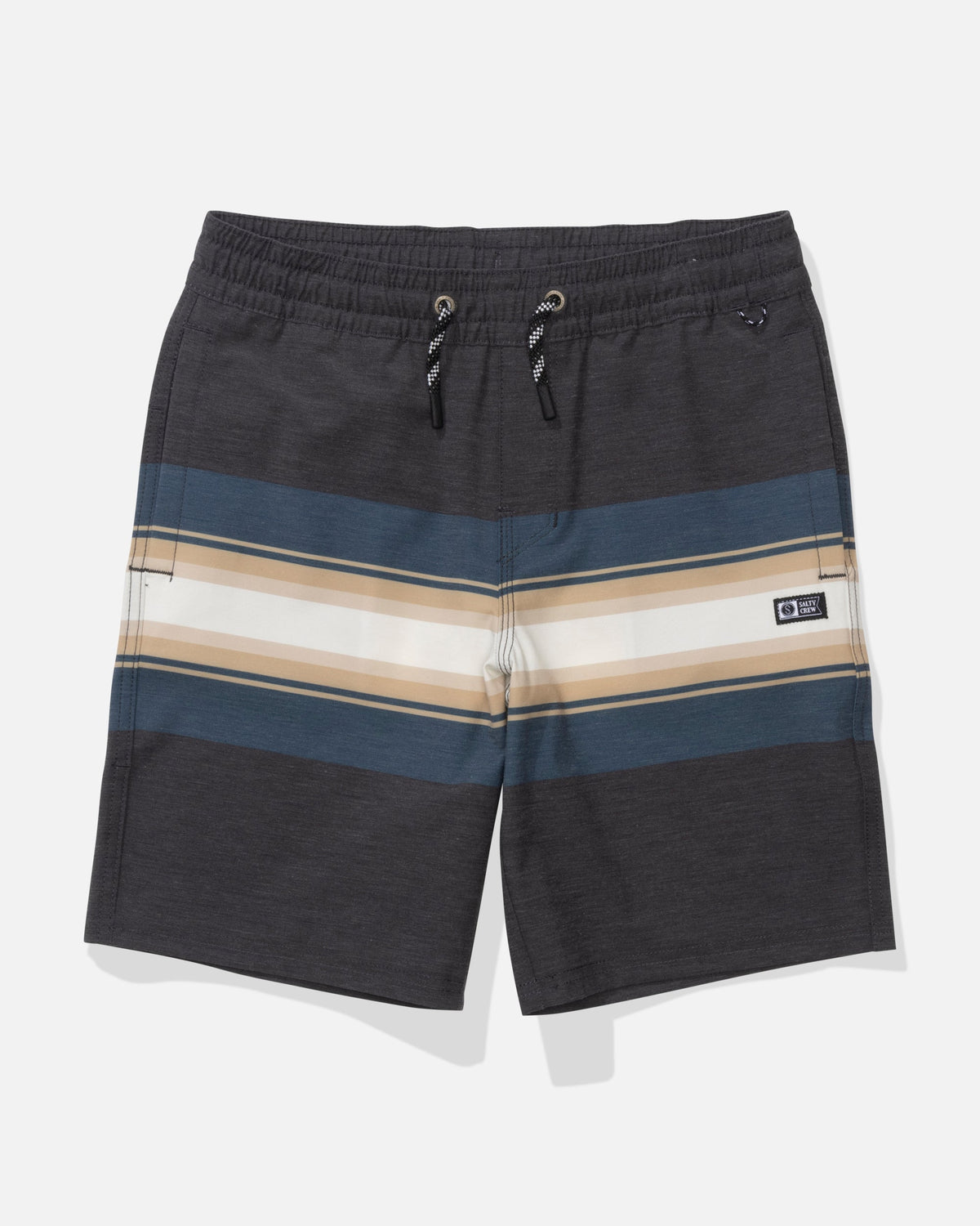 CREW BOYS STRIPE VOLLEY - Pirate Black | Salty Crew Premium