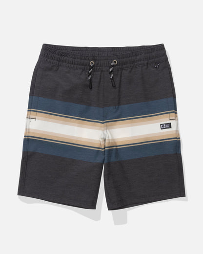 CREW BOYS STRIPE VOLLEY - Pirate Black | Salty Crew Premium