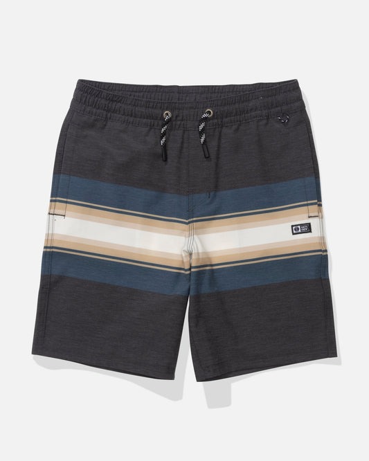 CREW BOYS STRIPE VOLLEY - Pirate Black | Salty Crew Premium