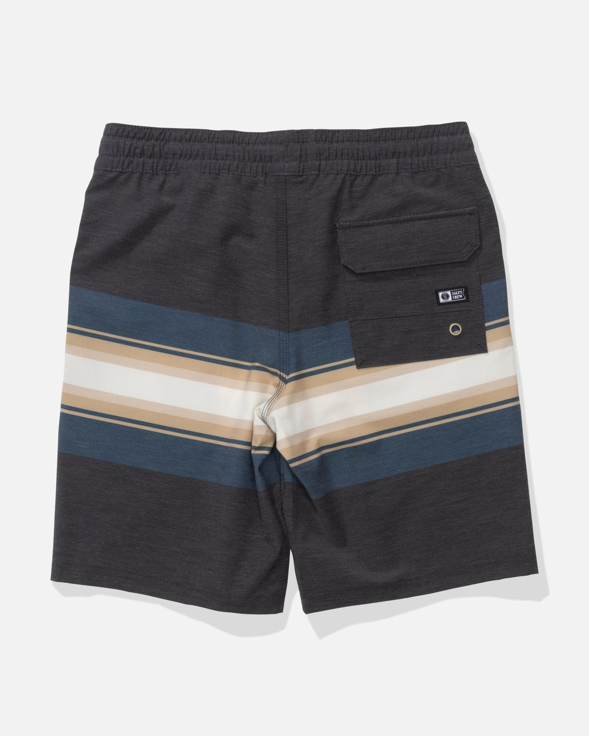 CREW BOYS STRIPE VOLLEY - Pirate Black | Salty Crew Premium