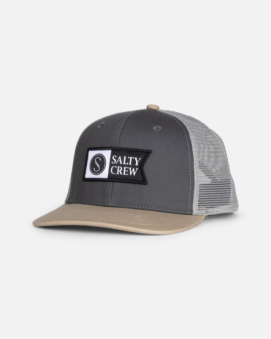 PINNACLE BOYS RTRO TRCKR - Grey/Tan | Salty Crew Premium