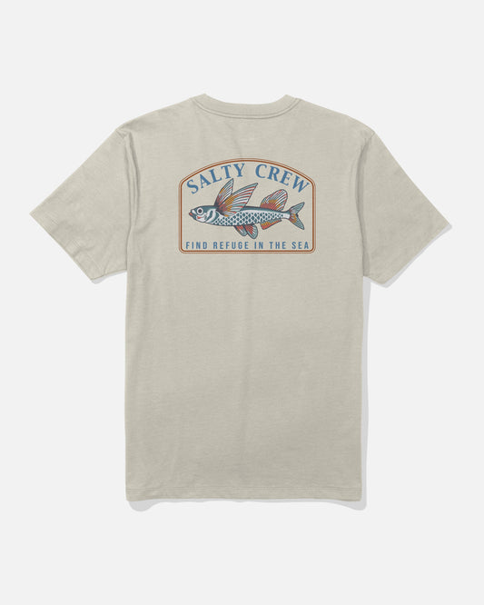 FLY HOME SS TEE - Bone | Salty Crew Premium