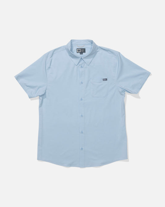 DRIFTER UV BUTTON UP - Clear Sky | Salty Crew Premium