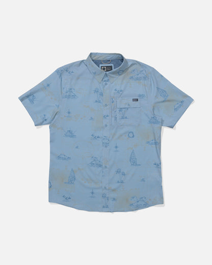 FLAGSHIP UV BUTTON UP - Clear Sky | Salty Crew Premium